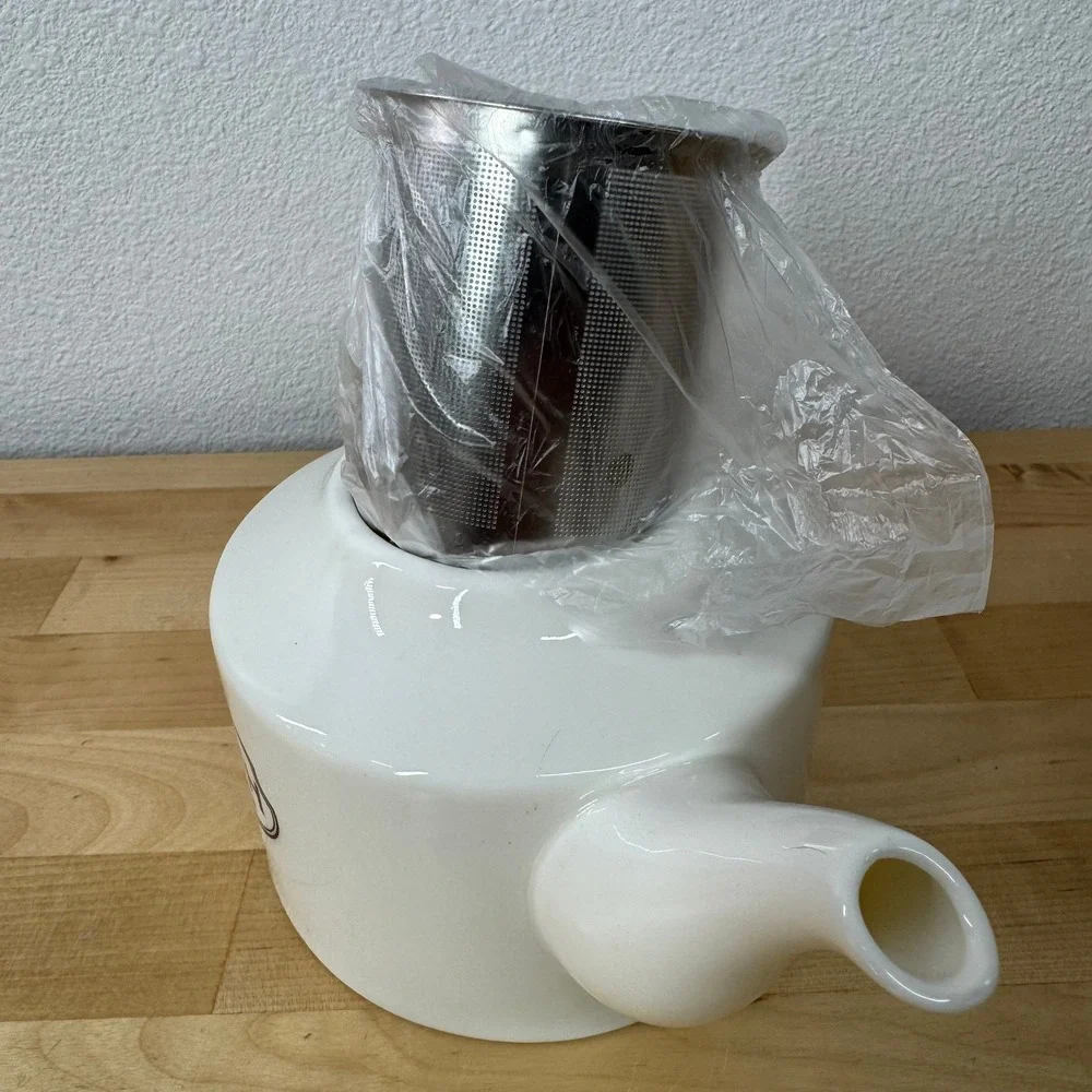 Steven Smith Teamaker White Ceramic Teapot with Stainless‎ Steel Infuser & Lid